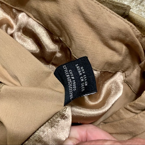 ECI New York Tan Capris Matching Suede Braid Belt - Picture 8 of 13